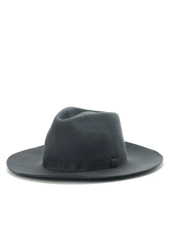Weekend Savings Galore WOOL FELT RIBBON TAPE WIDE BRIM HAT