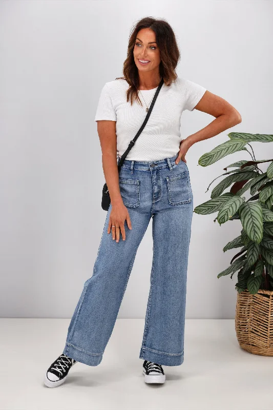Today's Deal Wakee Lizzy Jean Washed Blue