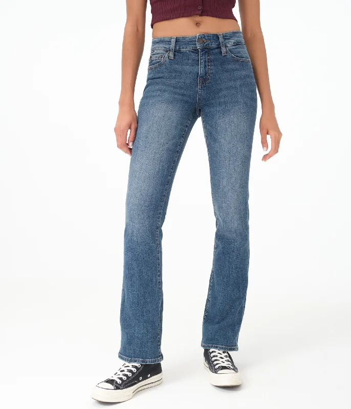 Don't Wait Aeropostale Women's Premium Seriously Stretchy Mid-Rise Bootcut Jean