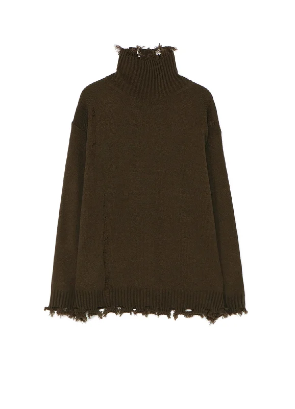 Weekend Price Cuts Galore 7G BULKY WOOL DAMAGE TURTLE PULLOVER