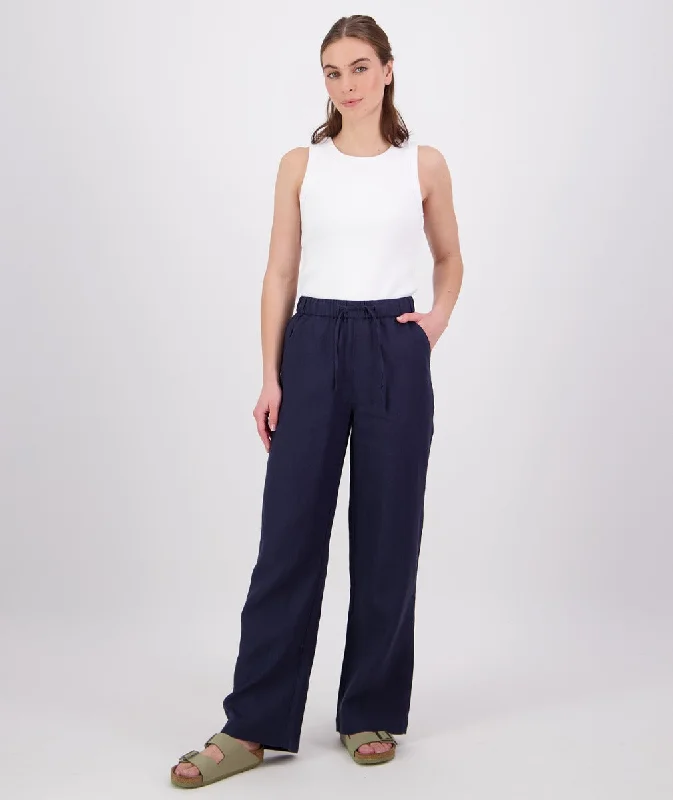 Extra Discount Swanndri Seascape V2 Linen Pant Navy