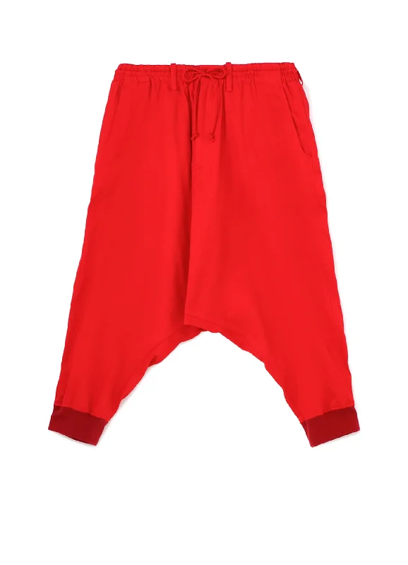 Doorbuster Deal COTTON TWILL HEM RIB BALLOON SARUEL PANTS