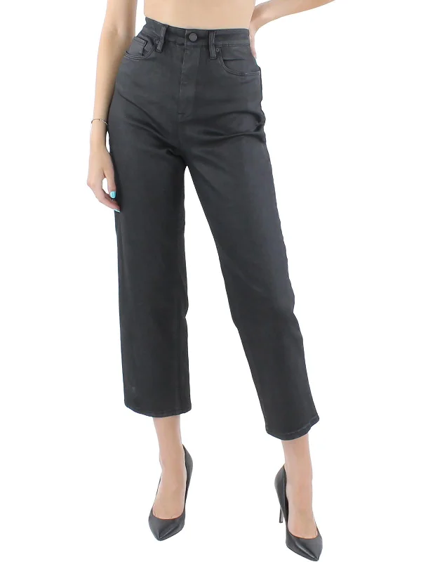 Early Access The Baxter Womens Denim Crop Straight Leg Jeans