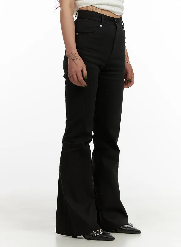Special Offer Solid Bootcut Cotton Pants CY430