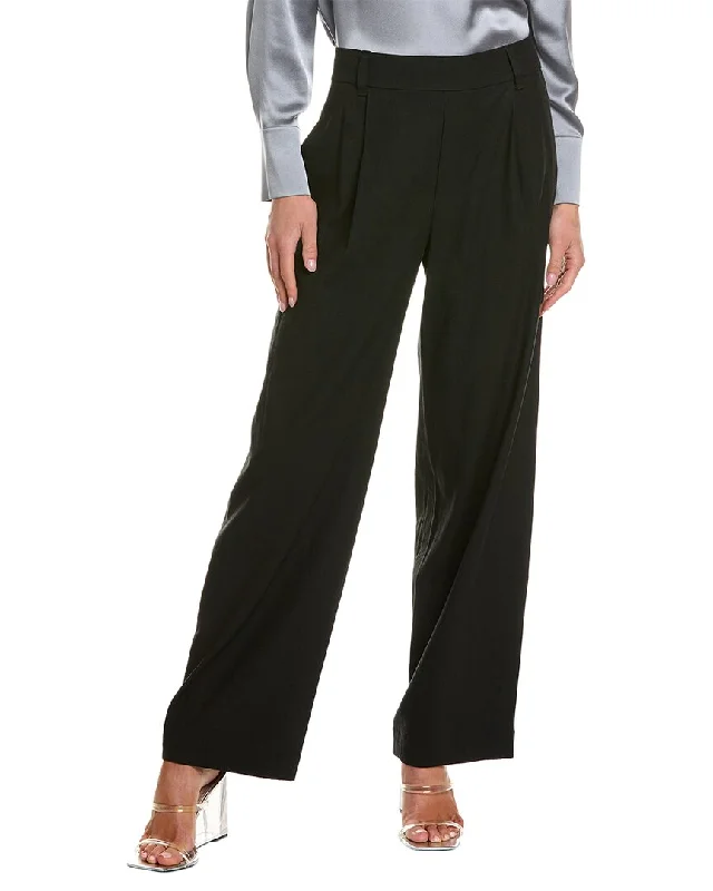 Year-End Clearance Vince Straight Leg Pull-On Linen-Blend Pant