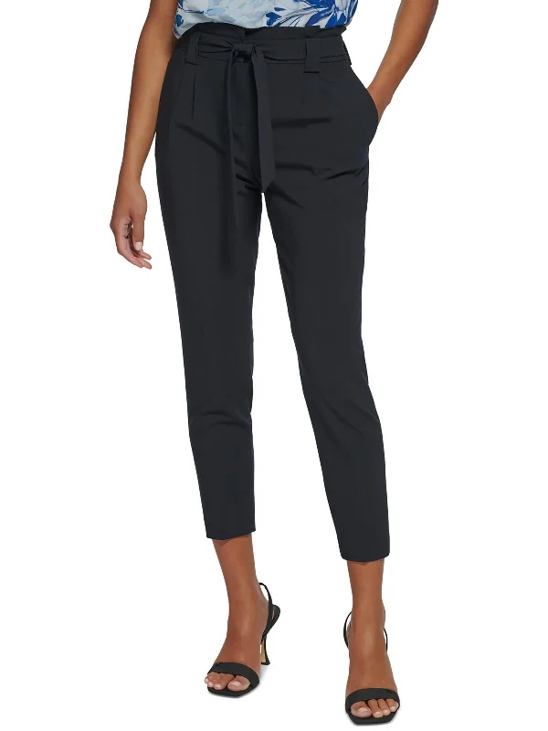 Weekend Specials You Can't Miss Womens High Rise Pleated Cropped Pants