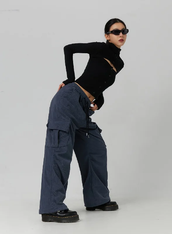 Weekend Shopping Extravaganza Corduroy Cargo Street Pants ID305