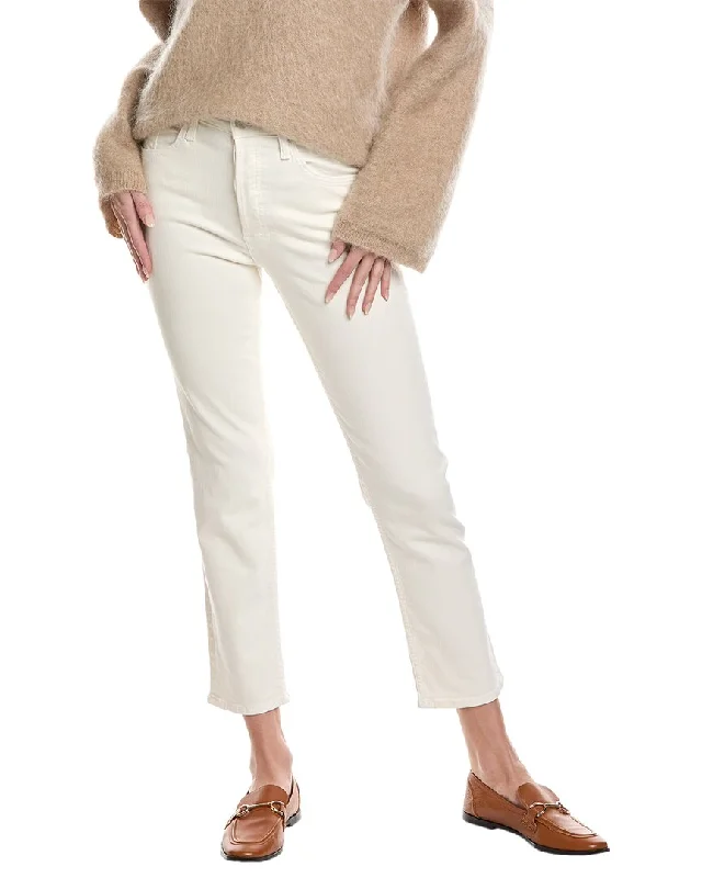 Price Slash MOTHER The Tomcat Ankle High-Rise Cream Puffs Straight Leg Jean