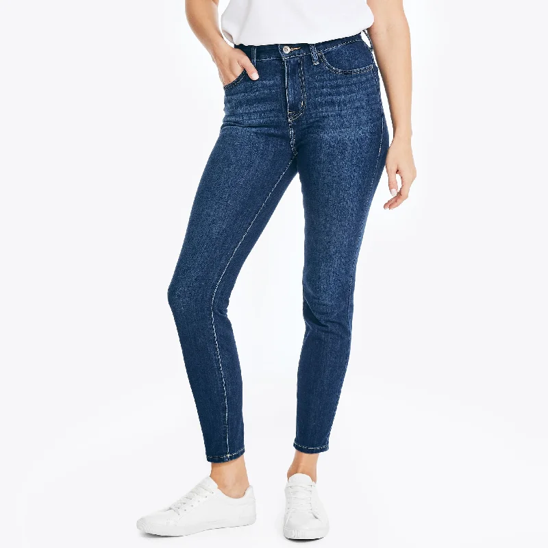 Weekend Discounts to Indulge In Nautica Womens True Flex High-Rise Curvy Fit Skinny Denim
