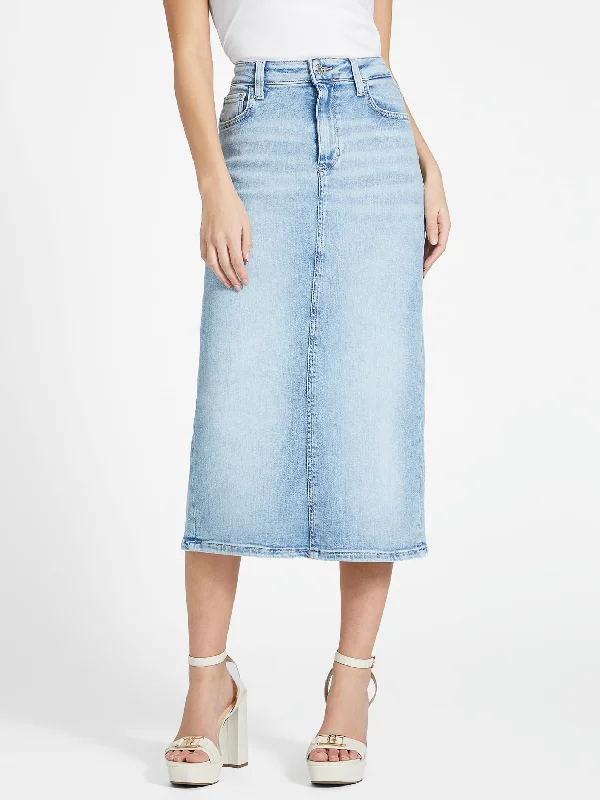 Overstock Tee Denim Midi Skirt