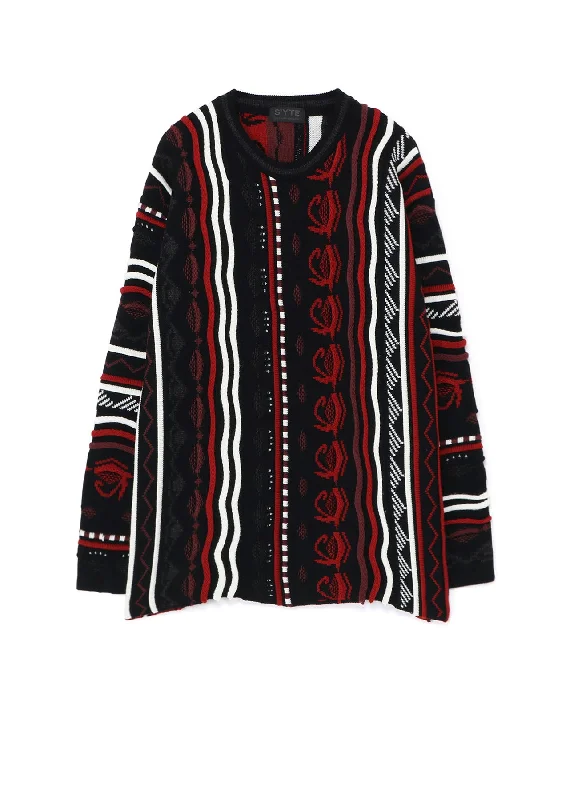 Now or Never BULKY WOOL 3D MULTI-COLOR PULLOVER KNIT