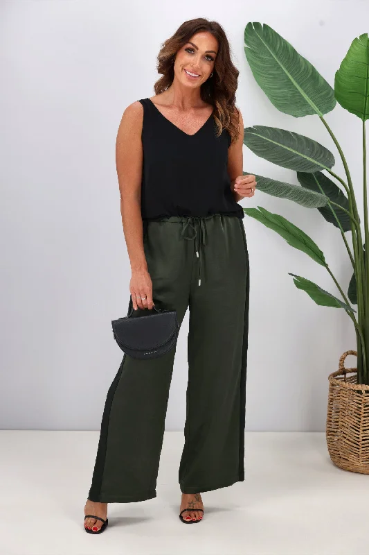 Closeout Sale Jane James Nina Sateen Pant Forest Green