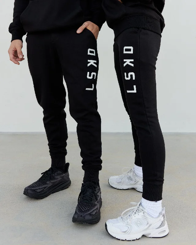Price Rollback Unisex Structure Joggers - Black-White