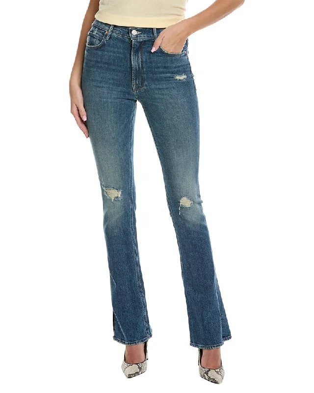 Buy Today MOTHER Denim The High-Waist Runaway Slice Heel Morning Chores Skinny Flare  Jean
