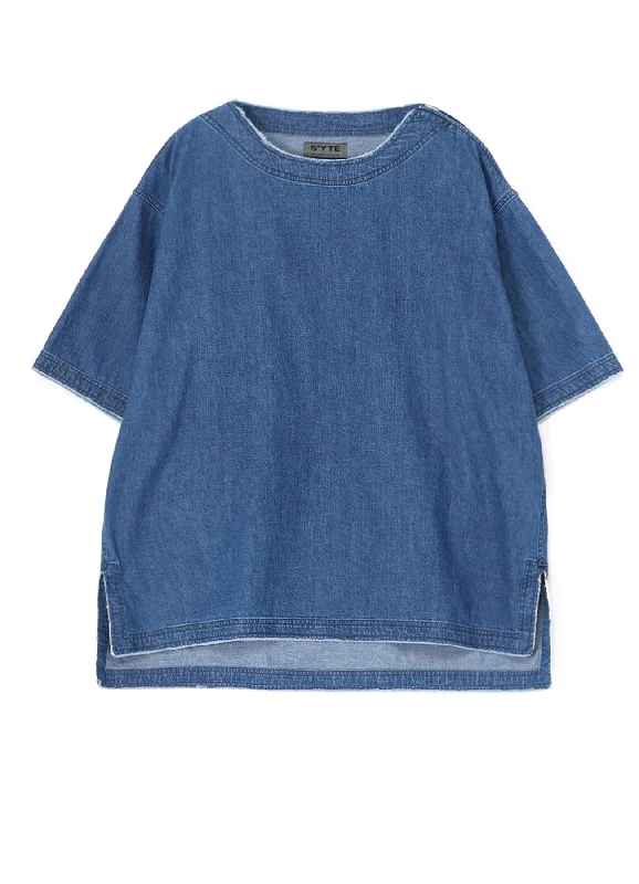 Today's Special 8OZ DENIM OPEN-SHOULDER SHIRT