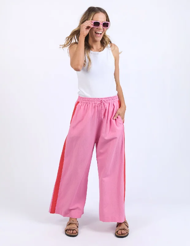 Overstock Elm Frances Stripe Pant Strawberry Pink/Bittersweet Red Stripe