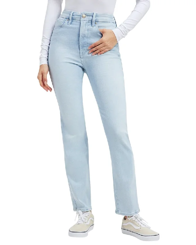Weekend Shopping Made Better GOOD AMERICAN Good Curve Indigo Straight Leg Jean