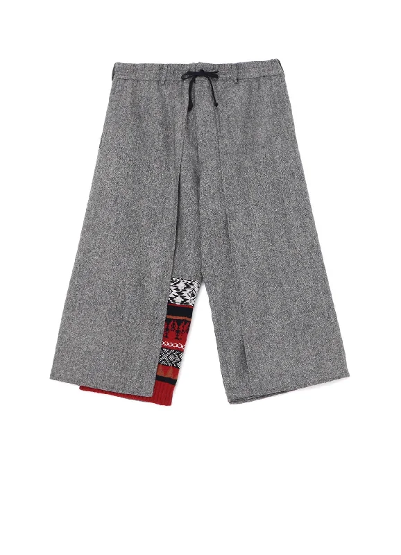 Weekend-Only Price Drops ETERMINE NEP TWEED + NORDIC PATTERN KNIT WRAP PANTS