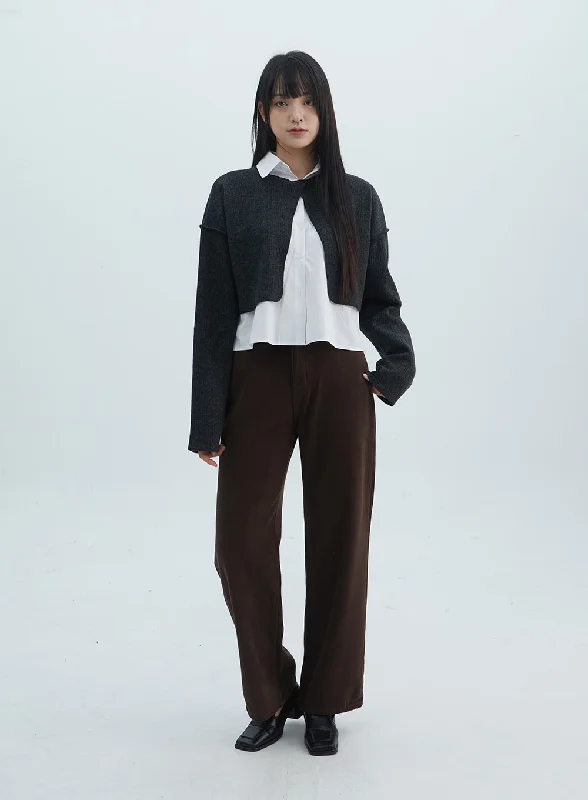 Early Access Solid Wide Fit Pants ON313