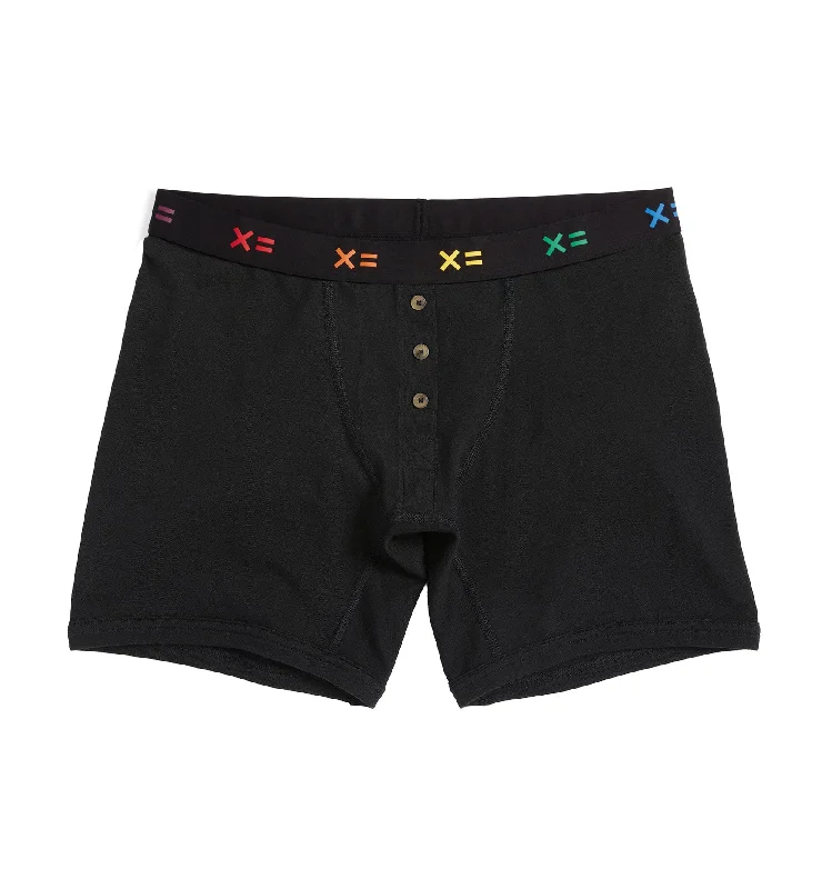 Limited Supply 6" Fly Boxer Briefs - Black X= Rainbow