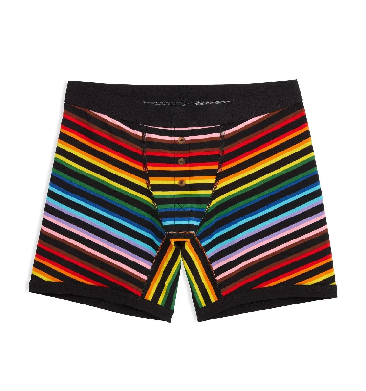 Best Seller 6" Fly Boxer Briefs - Progress Pride Stripes