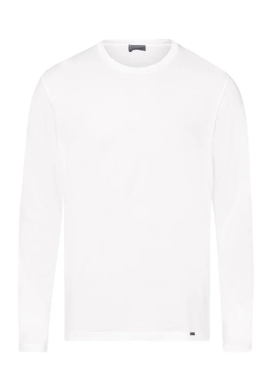 Living Shirts Cotton Crew Neck Top | White 75053-101