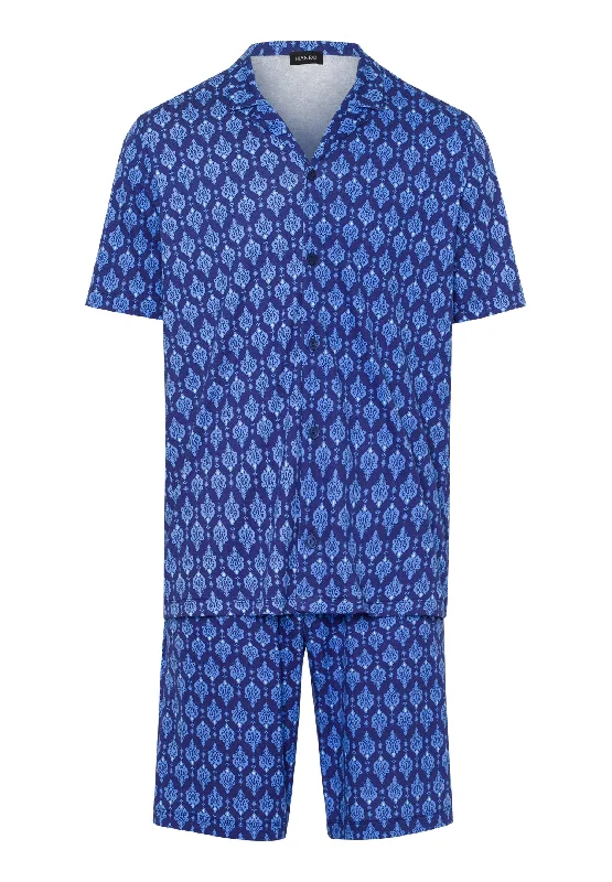 Night And Day Button Front Cotton Pajama Set | Modern Ornament Reverse 75137-2352