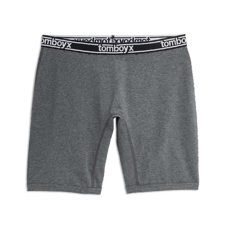 New Deal 9" Boxer Briefs - Charcoal Logo