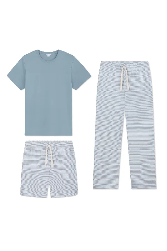 Men's Pima Sleep Bundle in Anchor Blue