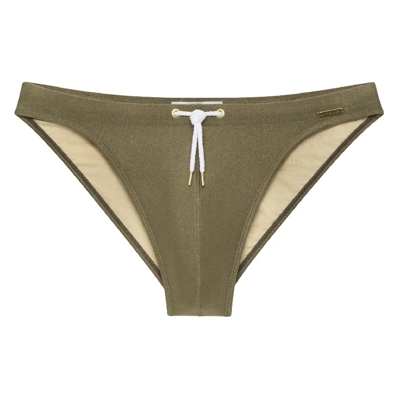 Discount Mania Armory Green Solid Blade Bikini