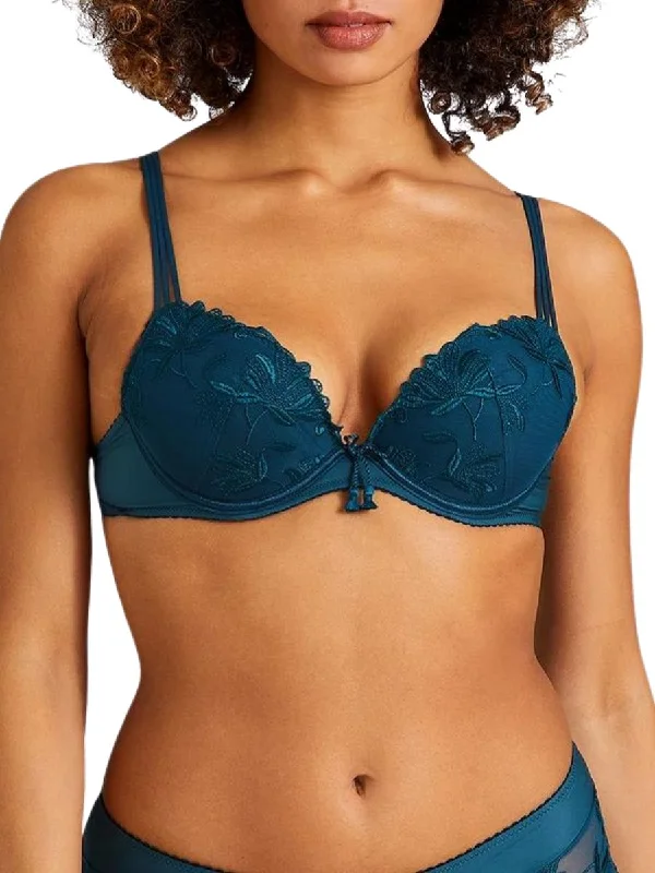 Exclusive Online Offer Lovessence Plunge Push Up Bra - Imperial Green