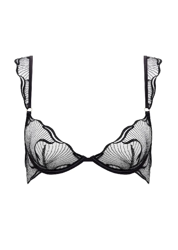 YEAR-End Sale Marabel Wired Bra (Black/Sheer)