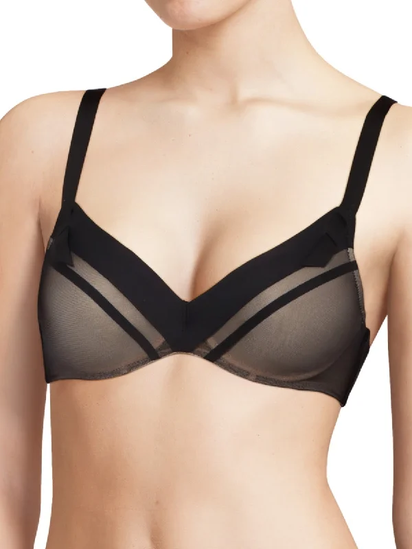 Price Reduction Accent Push Up Bra - Black