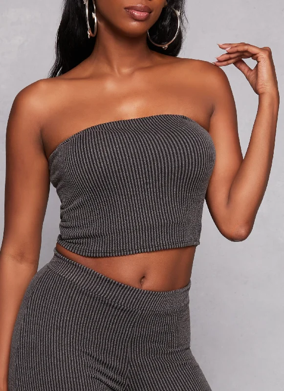 Customer Appreciation Sale Rib Knit Cropped Tube Top