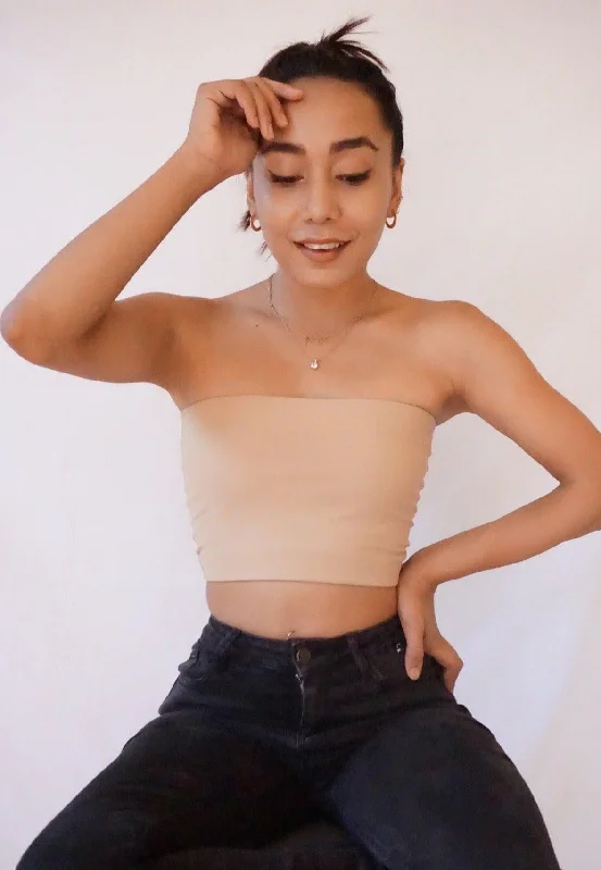 The Best Prices Claire Tan Tube Top 