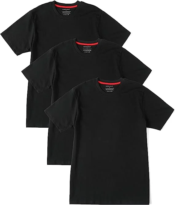 Shop and Save Comfneat Men's 3-Pack Lightweight T-Shirts Cotton Crew Neck Regular Fit Solid Tee Shop and Save Comfneat Men's 3-Pack Lightweight T-Shirts Cotton Crew Neck Regular Fit Solid Tee