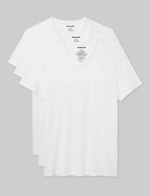 Factory Direct Sale Cool Cotton High V-Neck Modern Fit Undershirt (3-Pack)
