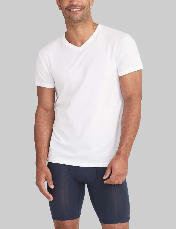 Act Fast Cool Cotton High V-Neck Modern Fit Undershirt