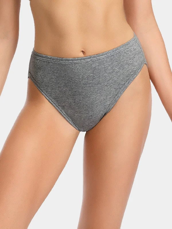 Sneak Peek Sale Cotton High-Cut Brief Plus Size Underwear Darkgray