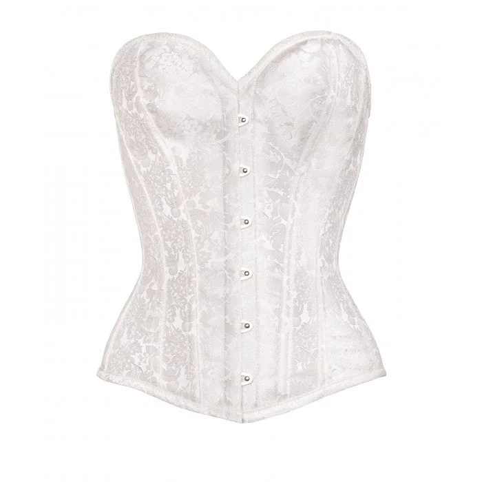 Unbeatable Deal Cristiano Instant Shape White Brocade Overbust