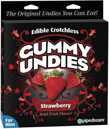 Overstock Edible Male Gummy Undies - Strawberry