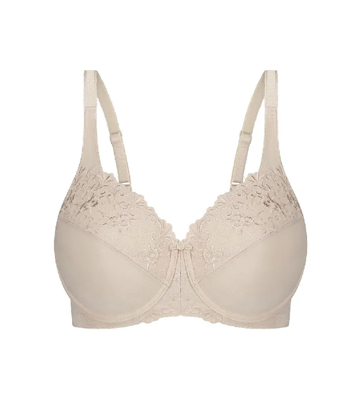 Weekend Deals That Excite EMBROIDERED MINIMISER BRA