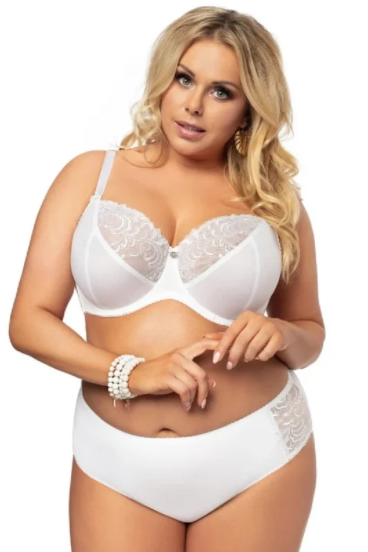Weekend Savings Spree WHITE UNLINED LACE BRA VICTORIA UNDERWIRE SOFT