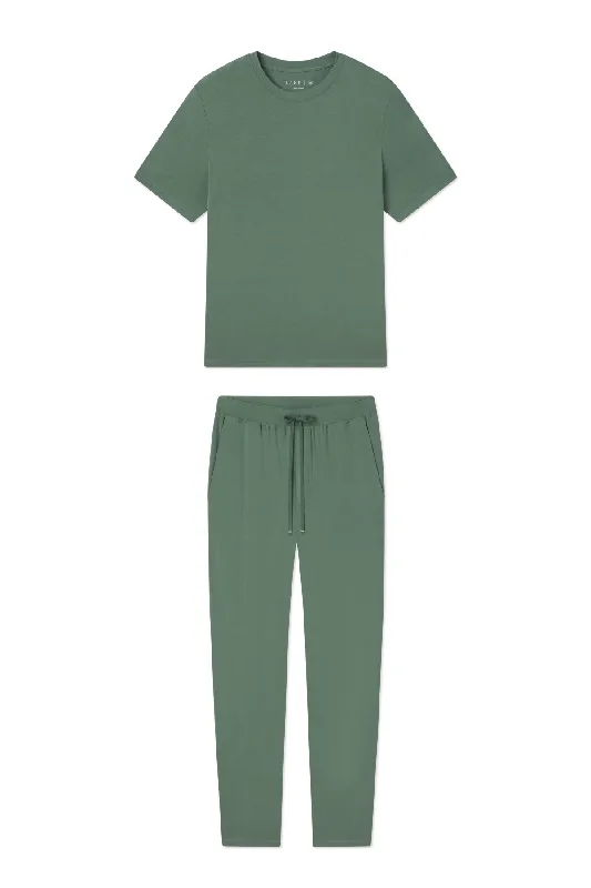 Men's Bamboo Lounge Set in Fairway Green