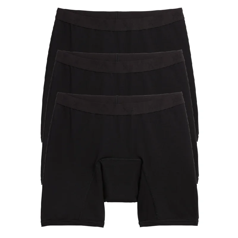 Weekend Savings Spectacular First Line Period 9" Boxer Briefs 3-Pack - X= Black