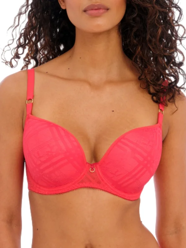 Exclusive Access Fatale Moulded Plunge T-Shirt Bra - Chilli Red