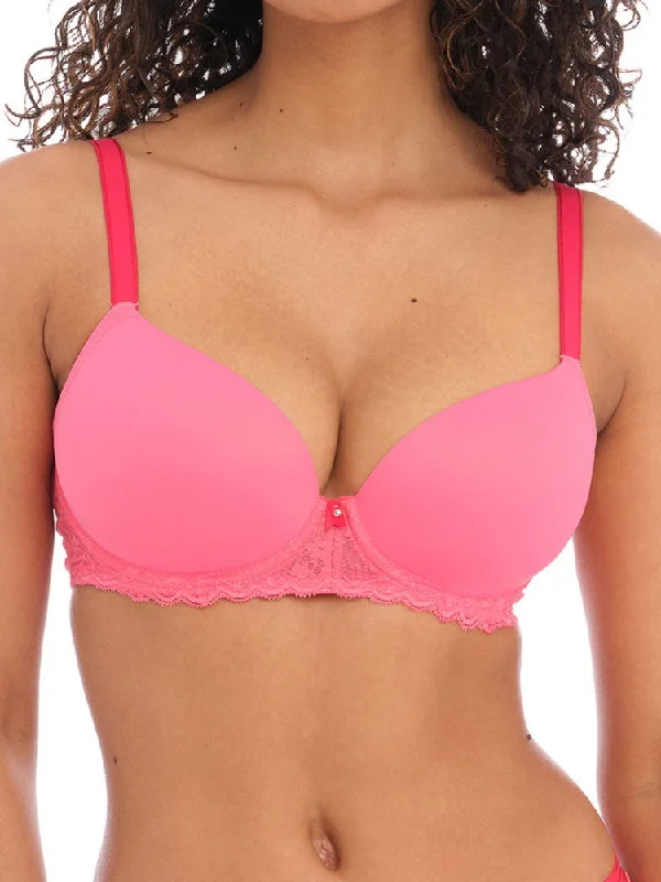 Amazing Deals Offbeat Moulded Demi T-Shirt Bra - Pink