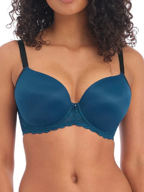 Deal of the Day Offbeat Moulded Demi T-Shirt Bra - Poseidon