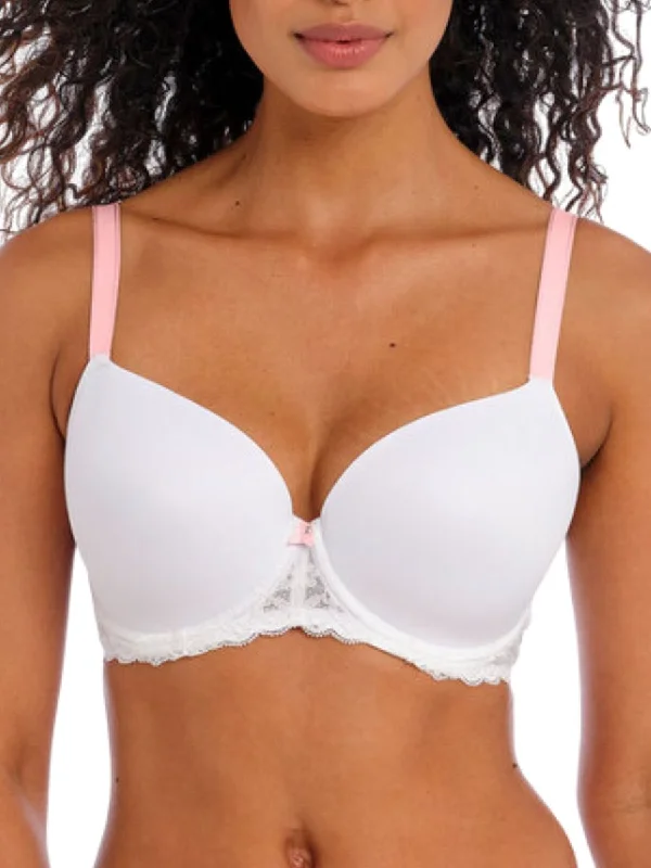 Year-End Sale Offbeat Moulded Demi T-Shirt Bra - White