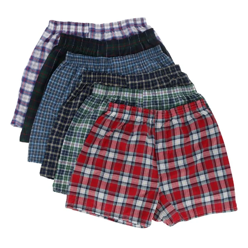 Fruit of the Loom Men's Tartan Boxers Assorted (6 Pack)